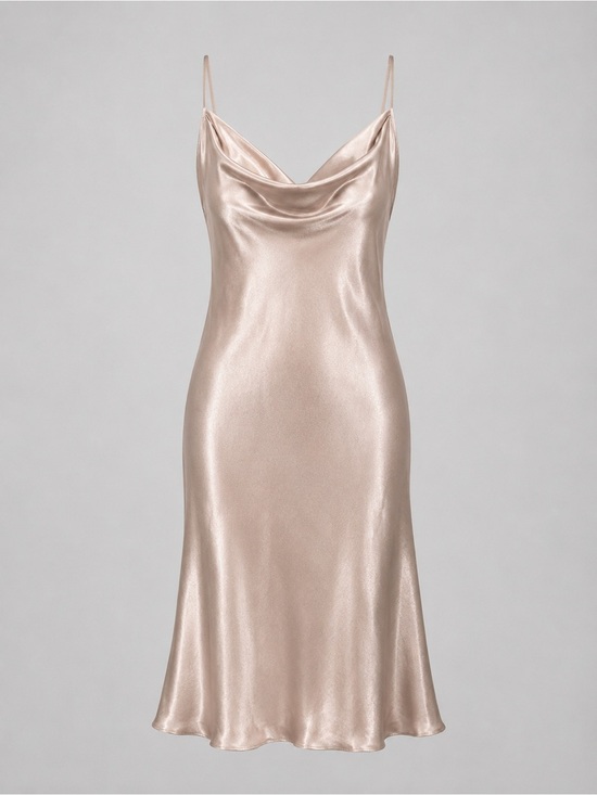 bebe Dresses & Skirts - Bebe satin cowl neck maxi dress, XL